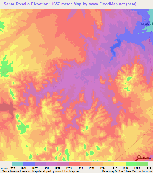 Santa Rosalia,Mexico Elevation Map