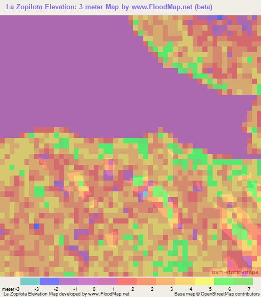 La Zopilota,Mexico Elevation Map