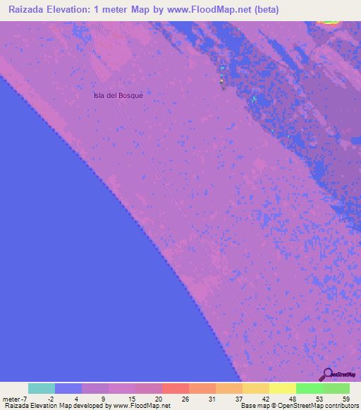 Raizada,Mexico Elevation Map