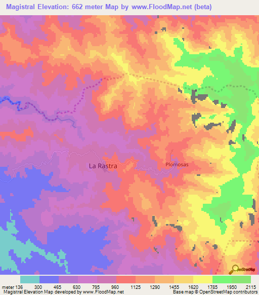 Magistral,Mexico Elevation Map