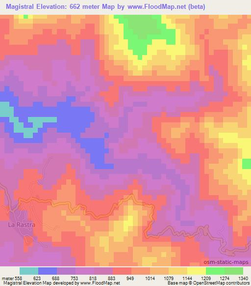 Magistral,Mexico Elevation Map