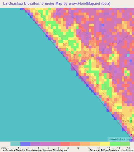 La Guasima,Mexico Elevation Map