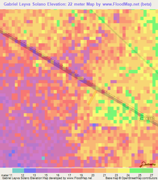 Gabriel Leyva Solano,Mexico Elevation Map