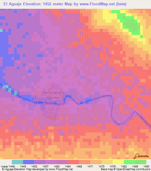 El Aguaje,Mexico Elevation Map