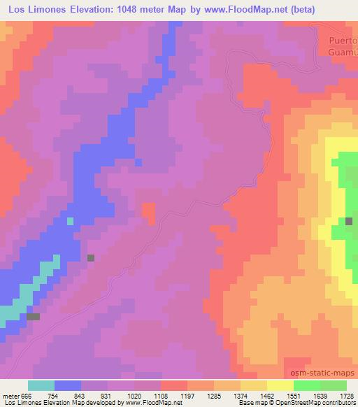 Los Limones,Mexico Elevation Map