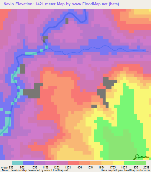 Navio,Mexico Elevation Map