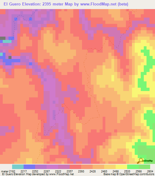 El Guero,Mexico Elevation Map