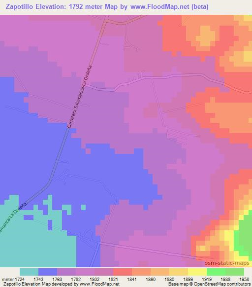 Zapotillo,Mexico Elevation Map