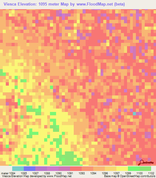 Viesca,Mexico Elevation Map