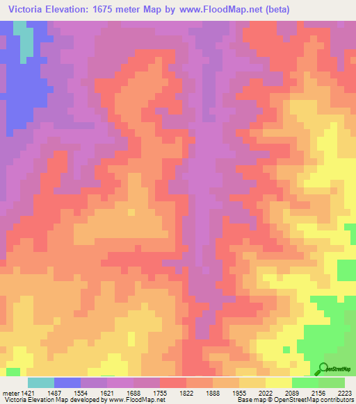 Victoria,Mexico Elevation Map