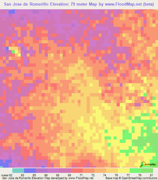 San Jose de Romerillo,Mexico Elevation Map