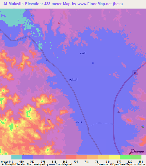 Al Mulaylih,Saudi Arabia Elevation Map