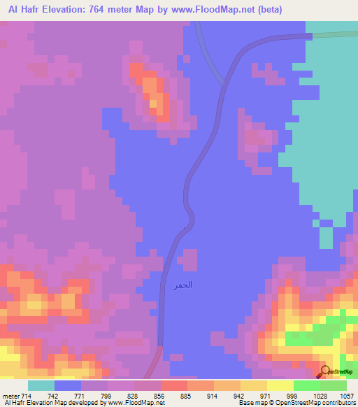 Al Hafr,Saudi Arabia Elevation Map