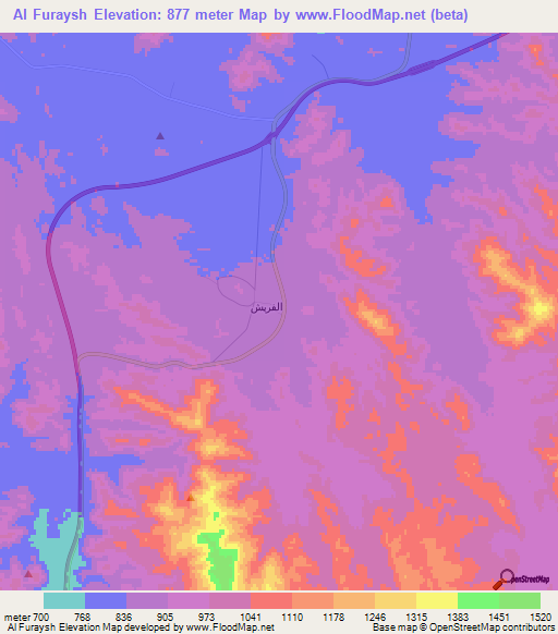 Al Furaysh,Saudi Arabia Elevation Map