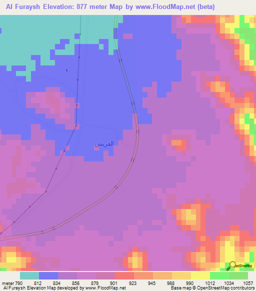 Al Furaysh,Saudi Arabia Elevation Map