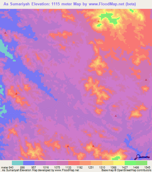 As Sumariyah,Saudi Arabia Elevation Map