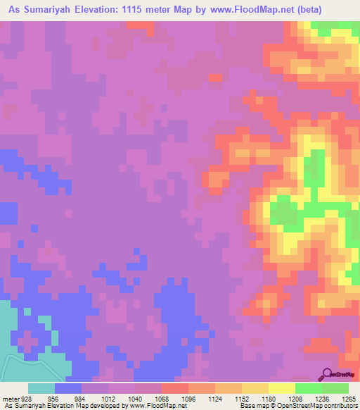 As Sumariyah,Saudi Arabia Elevation Map