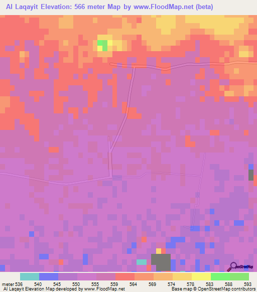 Al Laqayit,Saudi Arabia Elevation Map