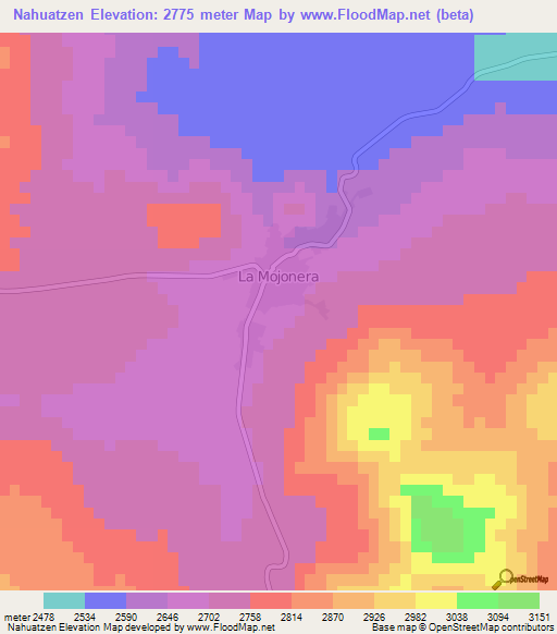 Nahuatzen,Mexico Elevation Map