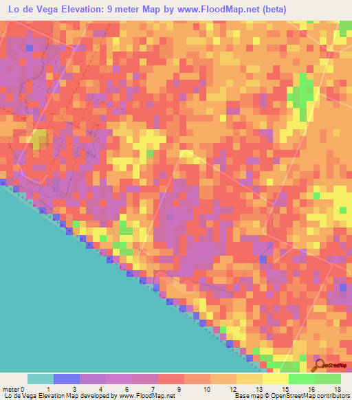 Lo de Vega,Mexico Elevation Map