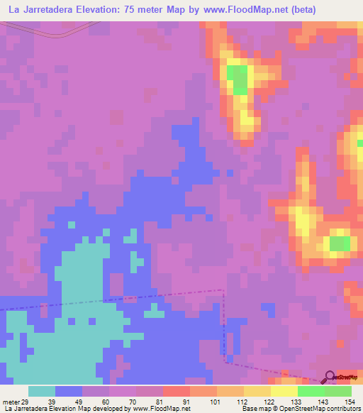 La Jarretadera,Mexico Elevation Map