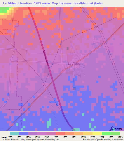 La Aldea,Mexico Elevation Map