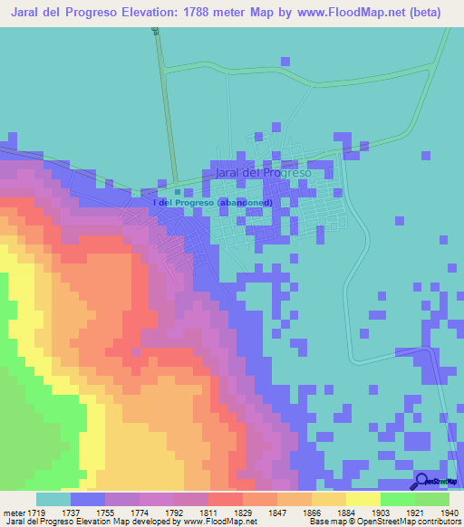 Jaral del Progreso,Mexico Elevation Map