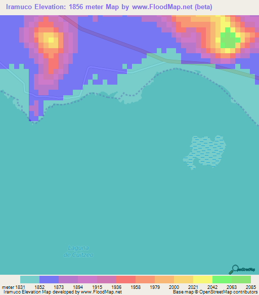 Iramuco,Mexico Elevation Map