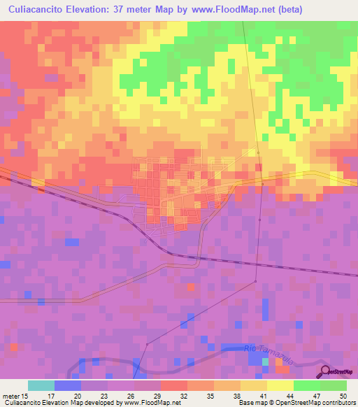 Culiacancito,Mexico Elevation Map