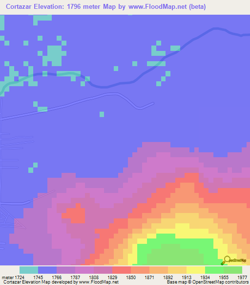 Cortazar,Mexico Elevation Map