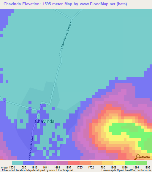 Chavinda,Mexico Elevation Map