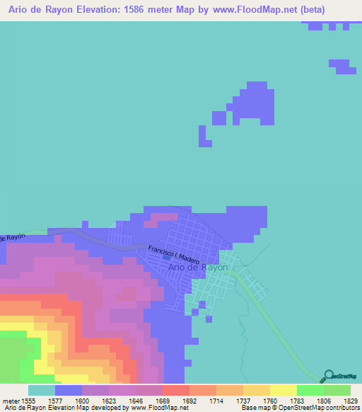 Ario de Rayon,Mexico Elevation Map