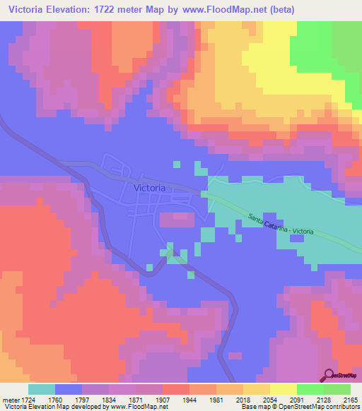 Victoria,Mexico Elevation Map