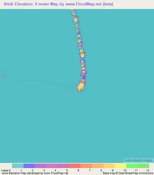 Ailuk,Marshall Islands Elevation Map