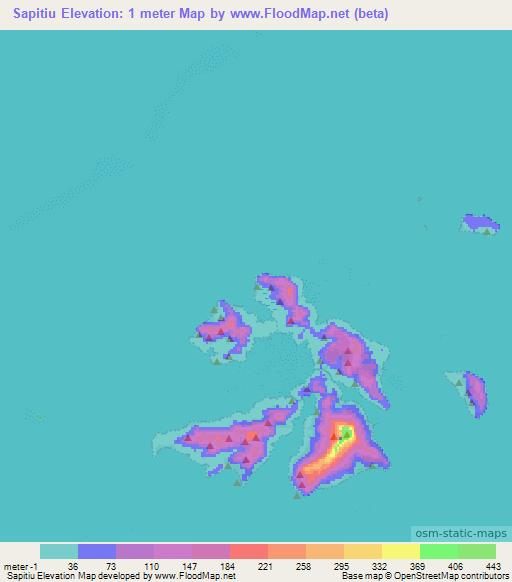 Sapitiu,Micronesia Elevation Map