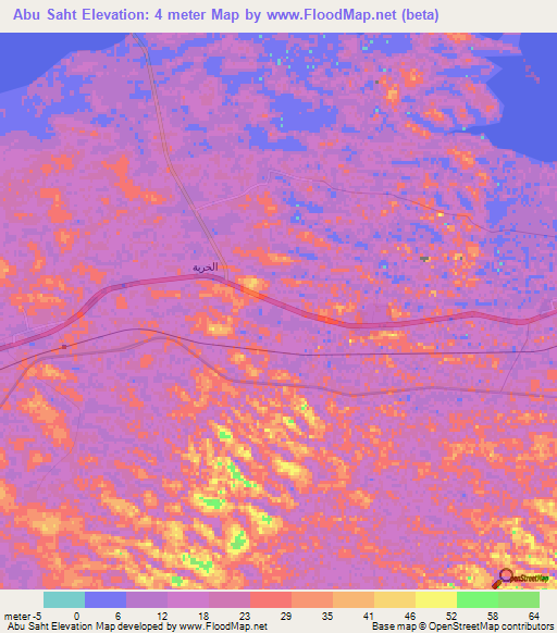 Abu Saht,Egypt Elevation Map