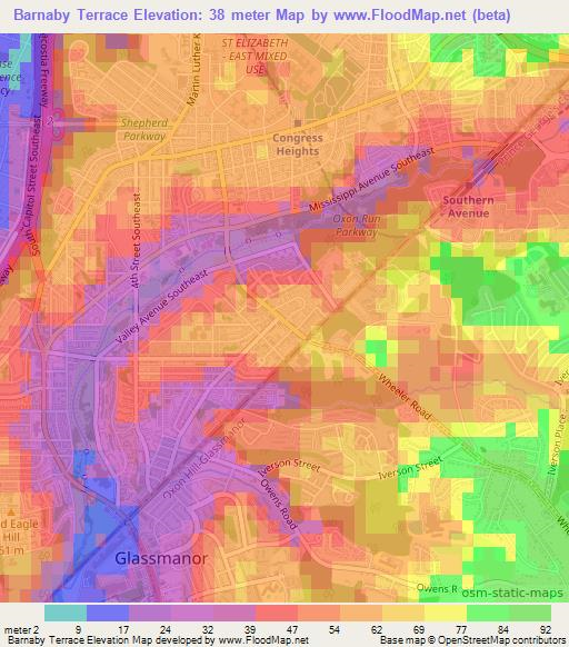 Barnaby Terrace,US Elevation Map