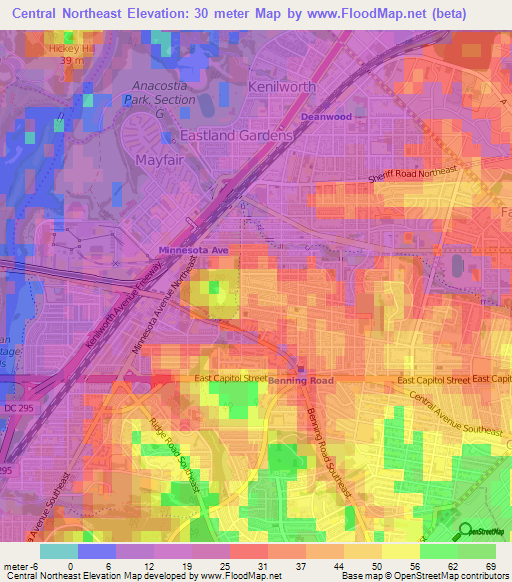 Central Northeast,US Elevation Map