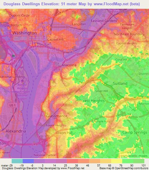 Douglass Dwellings,US Elevation Map