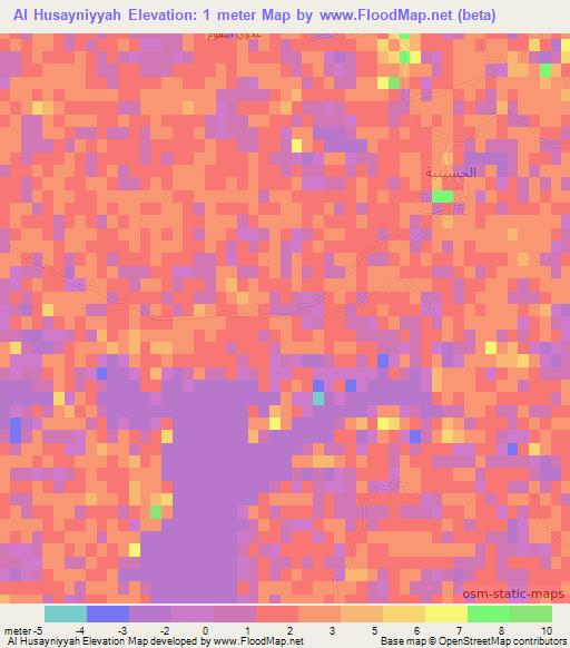 Al Husayniyyah,Egypt Elevation Map