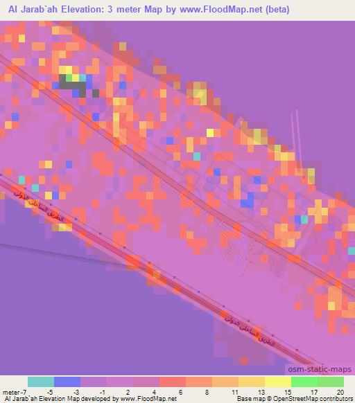 Al Jarab`ah,Egypt Elevation Map