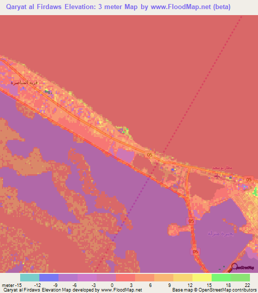 Qaryat al Firdaws,Egypt Elevation Map