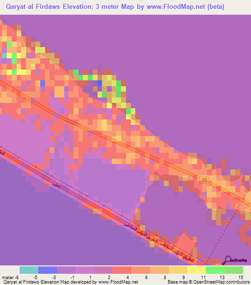 Qaryat al Firdaws,Egypt Elevation Map