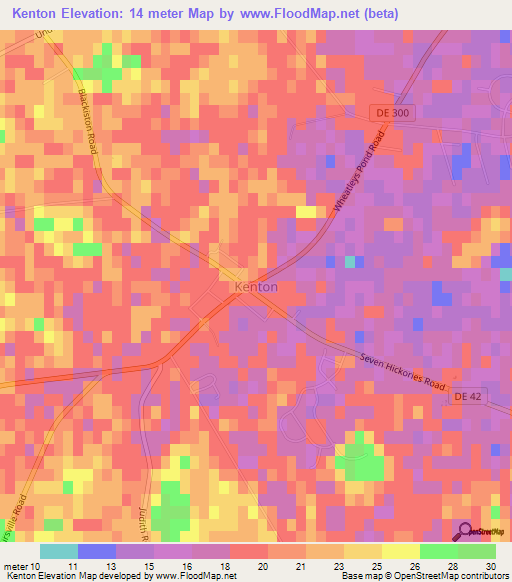 Kenton,US Elevation Map