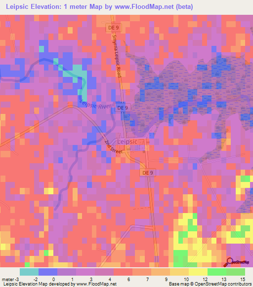 Leipsic,US Elevation Map