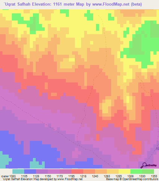 `Uqrat Safhah,Egypt Elevation Map