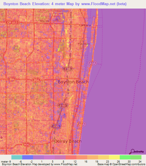 Boynton Beach,US Elevation Map