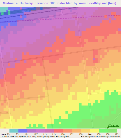 Madinat al Huckstep,Egypt Elevation Map