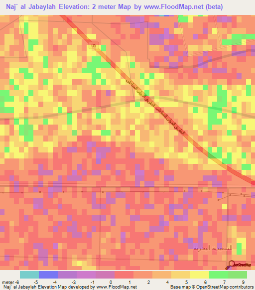 Naj` al Jabaylah,Egypt Elevation Map