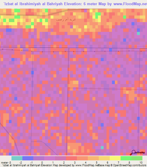 `Izbat al Ibrahimiyah al Bahriyah,Egypt Elevation Map
